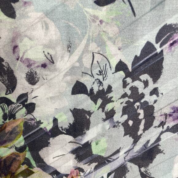 Basler Women's Blue Watercolor Floral Top Est. Size XL Cottagecore Feminine - Picture 11 of 11